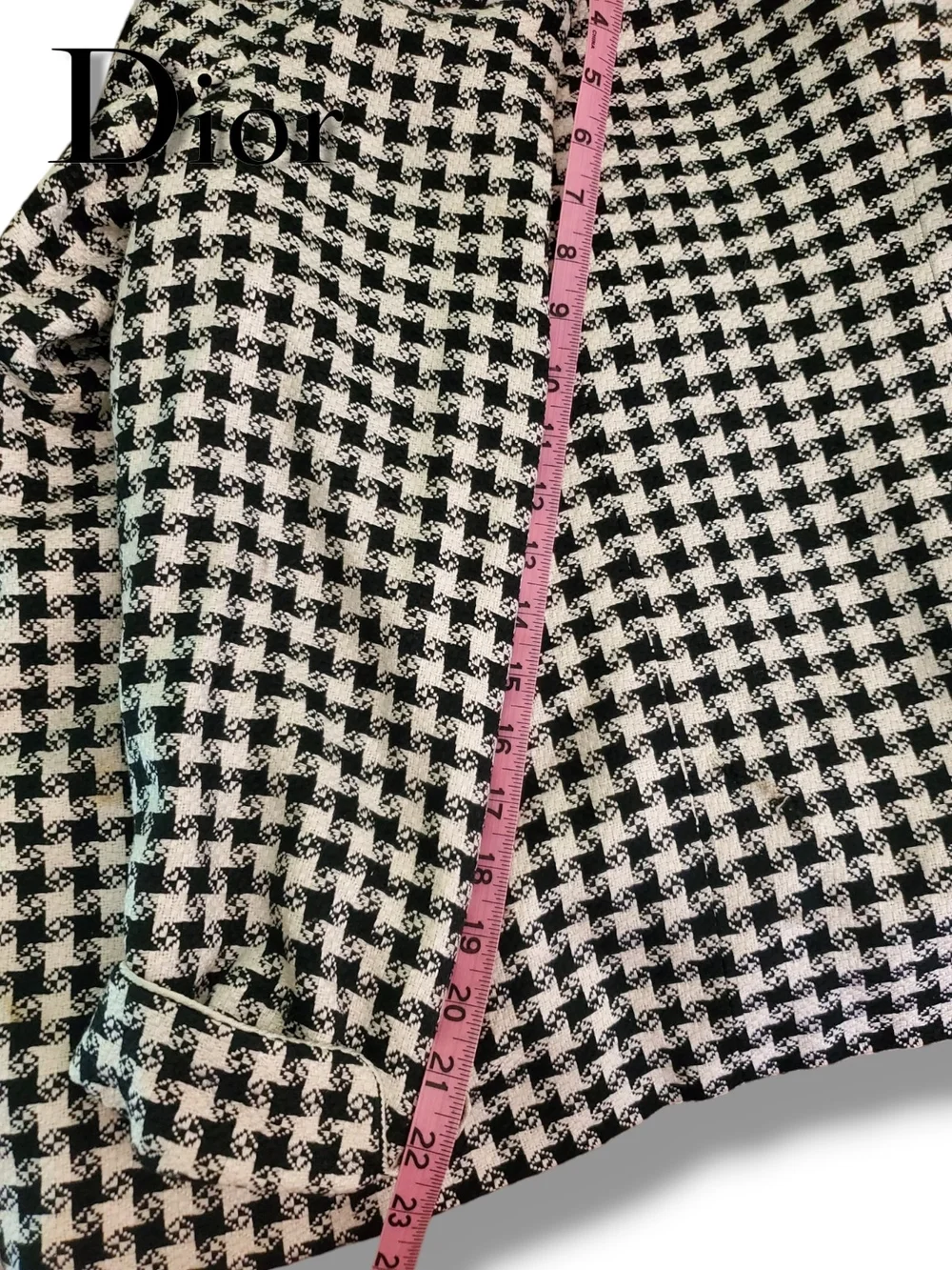 Dior Black & White Houndstooth Blazer
